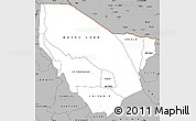 Gray Simple Map of MARSABIT