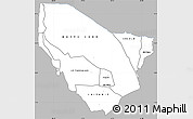 Gray Simple Map of MARSABIT, single color outside