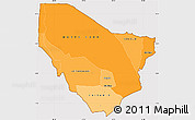 Political Shades Simple Map of MARSABIT, cropped outside