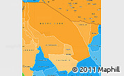 Political Shades Simple Map of MARSABIT