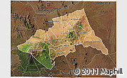 Satellite 3D Map of MERU, darken