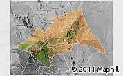 Satellite 3D Map of MERU, desaturated