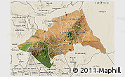 Satellite 3D Map of MERU, shaded relief outside