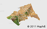 Satellite 3D Map of MERU, single color outside