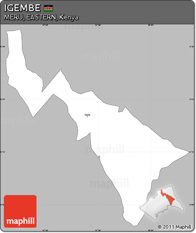 Gray Simple Map of IGEMBE, single color outside