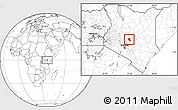 Blank Location Map of MOUNT KENYA FOREST
