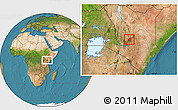Satellite Location Map of MOUNT KENYA FOREST