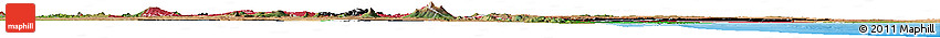 Flag Horizon Map of Kenya, satellite outside, bathymetry sea, flag centered