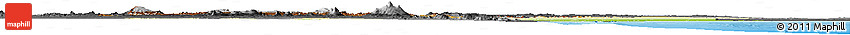 Physical Horizon Map of Kenya, darken, desaturated, land only