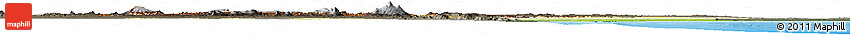 Physical Horizon Map of Kenya, darken, semi-desaturated, land only