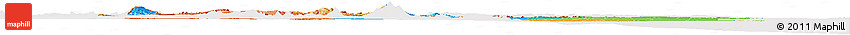 Political Horizon Map of Kenya, cropped outside