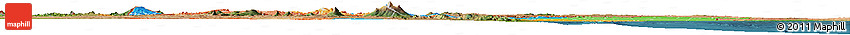 Political Horizon Map of Kenya, satellite outside