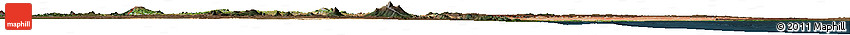 Satellite Horizon Map of Kenya, darken