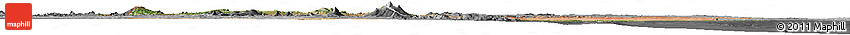 Satellite Horizon Map of Kenya, desaturated