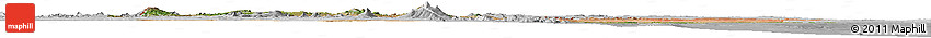 Satellite Horizon Map of Kenya, lighten, desaturated