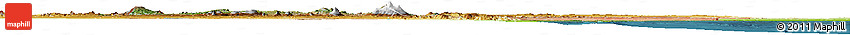 Satellite Horizon Map of Kenya, physical outside, satellite sea