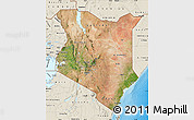 Satellite Map of Kenya, shaded relief outside
