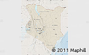 Shaded Relief Map of Kenya, lighten