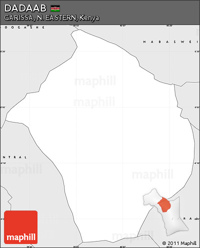 Silver Style Simple Map of DADAAB