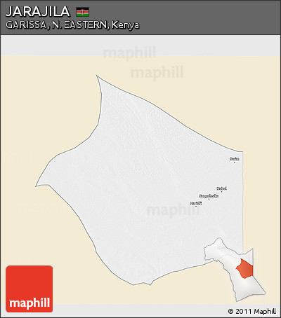 Classic Style 3D Map of JARAJILA, single color outside