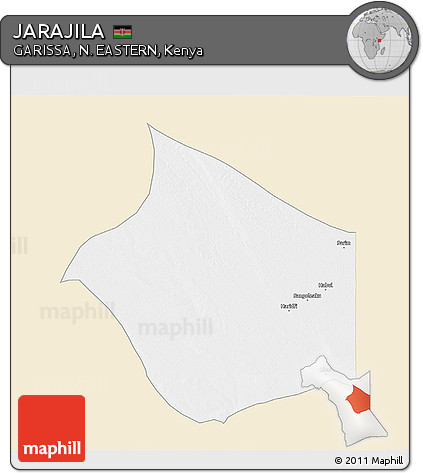 Classic Style 3D Map of JARAJILA, single color outside