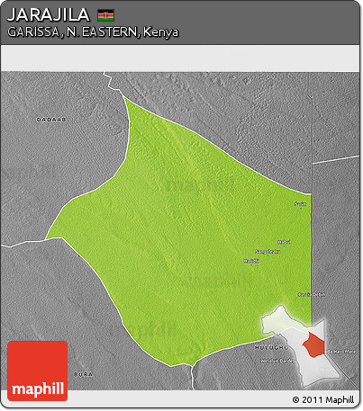 Physical 3D Map of JARAJILA, desaturated