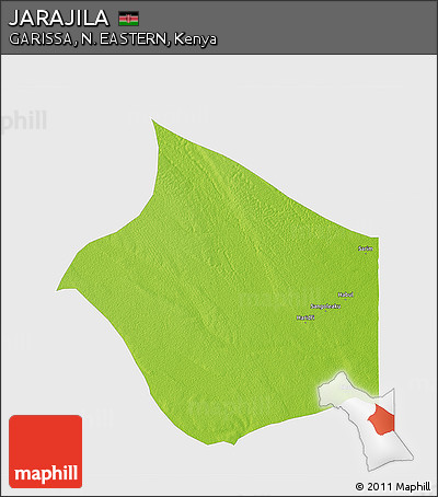 Physical 3D Map of JARAJILA, single color outside