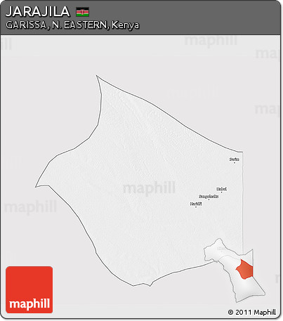Silver Style 3D Map of JARAJILA, single color outside