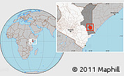 Gray Location Map of JARAJILA, highlighted country, highlighted grandparent region