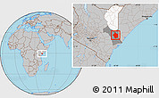Gray Location Map of JARAJILA, highlighted parent region, highlighted grandparent region