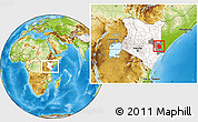 Physical Location Map of JARAJILA, highlighted country, highlighted parent region, within the entire country