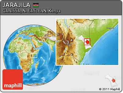 Physical Location Map of JARAJILA, highlighted parent region