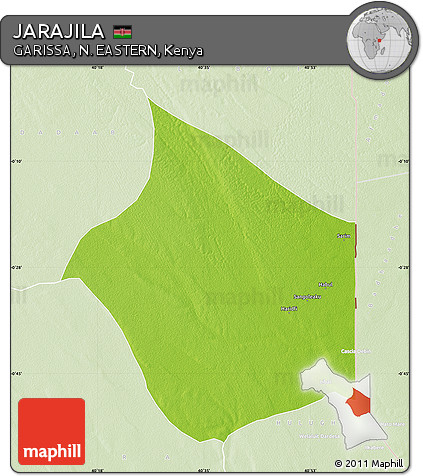 Physical Map of JARAJILA, lighten