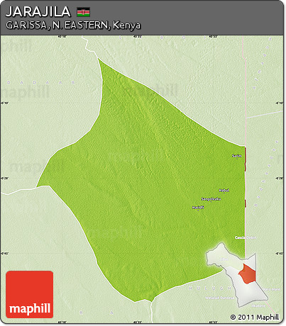 Physical Map of JARAJILA, lighten