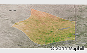 Satellite Panoramic Map of JARAJILA, semi-desaturated