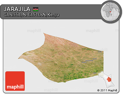 Satellite Panoramic Map of JARAJILA, single color outside