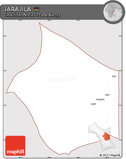 Classic Style Simple Map of JARAJILA, cropped outside