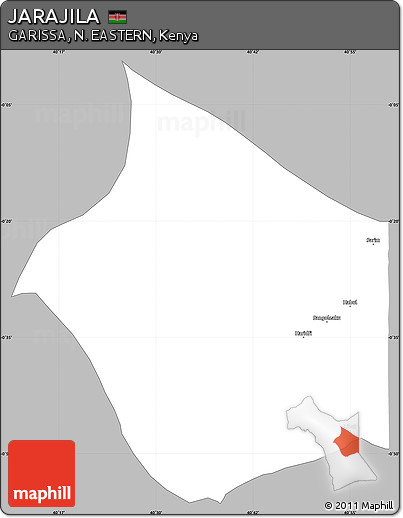 Gray Simple Map of JARAJILA, single color outside