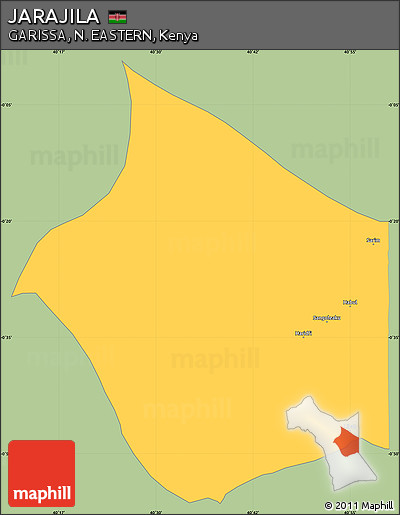 Savanna Style Simple Map of JARAJILA, single color outside