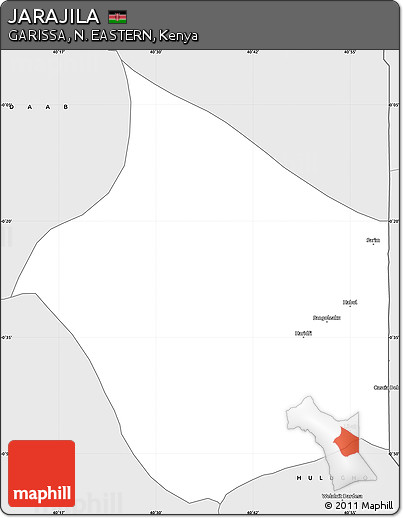 Silver Style Simple Map of JARAJILA