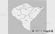 Gray 3D Map of MANDERA, single color outside