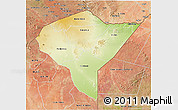 Physical 3D Map of MANDERA, satellite outside
