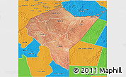 Satellite 3D Map of MANDERA, political outside