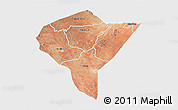 Satellite 3D Map of MANDERA, single color outside