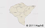 Shaded Relief 3D Map of MANDERA, cropped outside