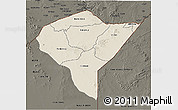 Shaded Relief 3D Map of MANDERA, darken