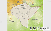 Shaded Relief 3D Map of MANDERA, physical outside