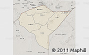 Shaded Relief 3D Map of MANDERA, semi-desaturated