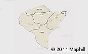 Shaded Relief 3D Map of MANDERA, single color outside