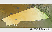 Physical 3D Map of BANISSA, darken